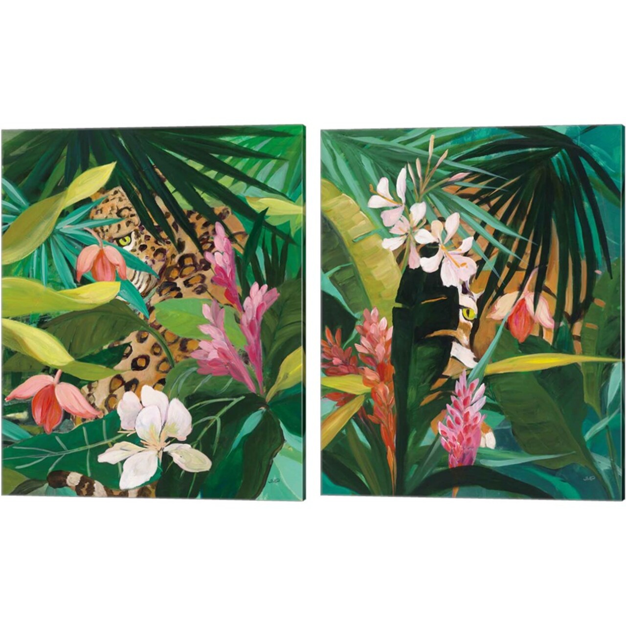 Hidden Jungle by Julia Purinton 12" x 15" Canvas Wall Art (Set of 2)